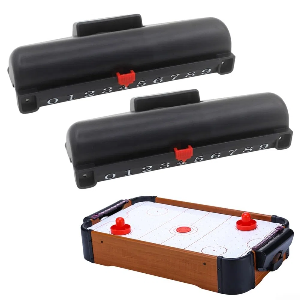 2 pezzi di ricambio Scorekeeper Unità con scatola di immagazzinaggio del disco per Air Hockey per giochi di hockey da tavolo