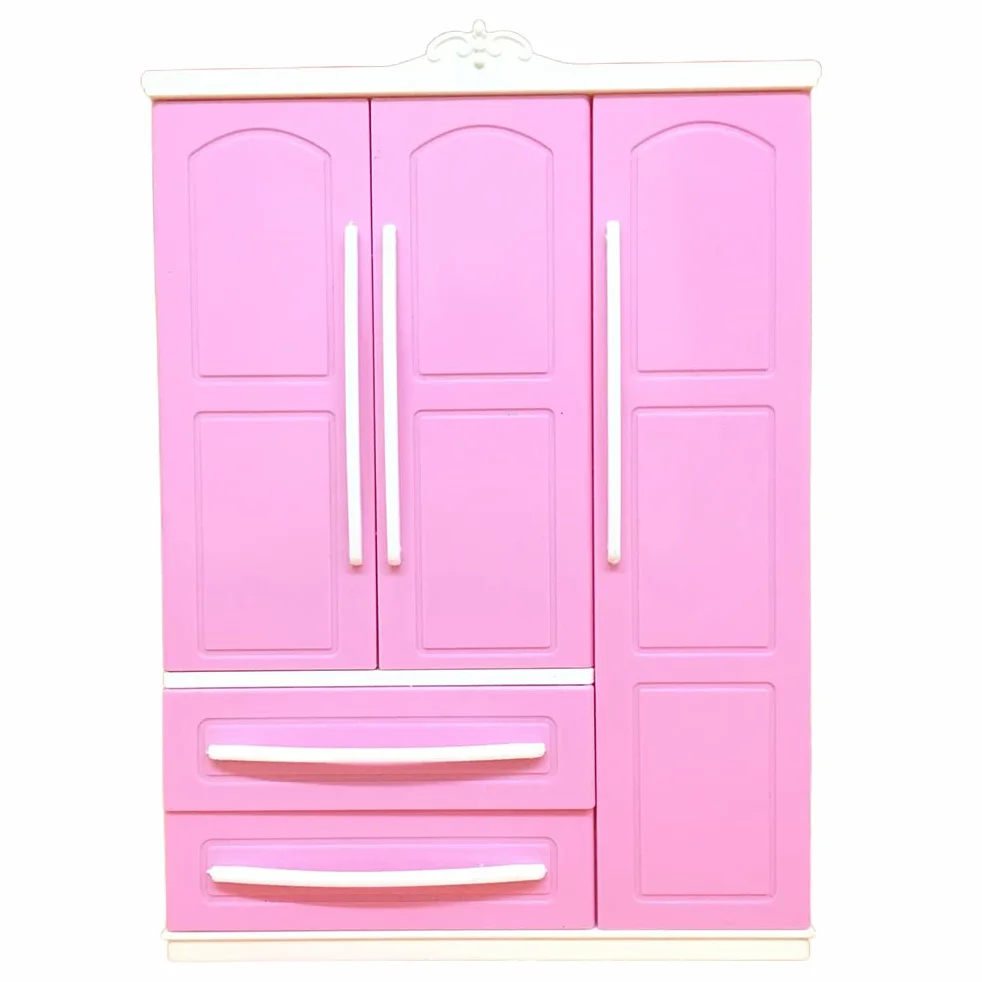 Armadio Rosa per Bambole, Accessori per mobili per casa delle Bambole, Decorazioni per Scene di Vita Quotidiana, Armadio per Bambole, Organizer per Vestiti, Mini Armadio da Principessa, Ornamenti per