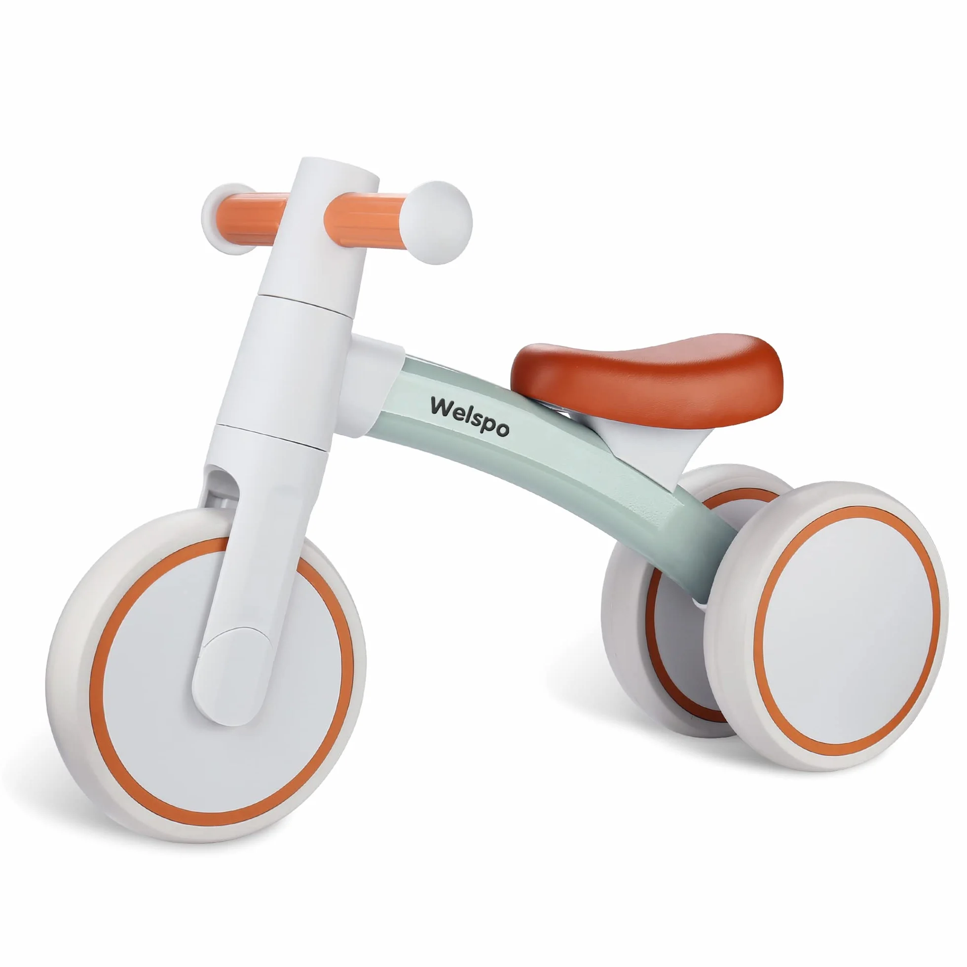 welspo Bicicletta da corsa per bambini a partire da 1 anno, per 12 – 24 mesi, giocattolo, prima bicicletta antiscivolo, per ragazzi e ragazze, come regalo (verde)