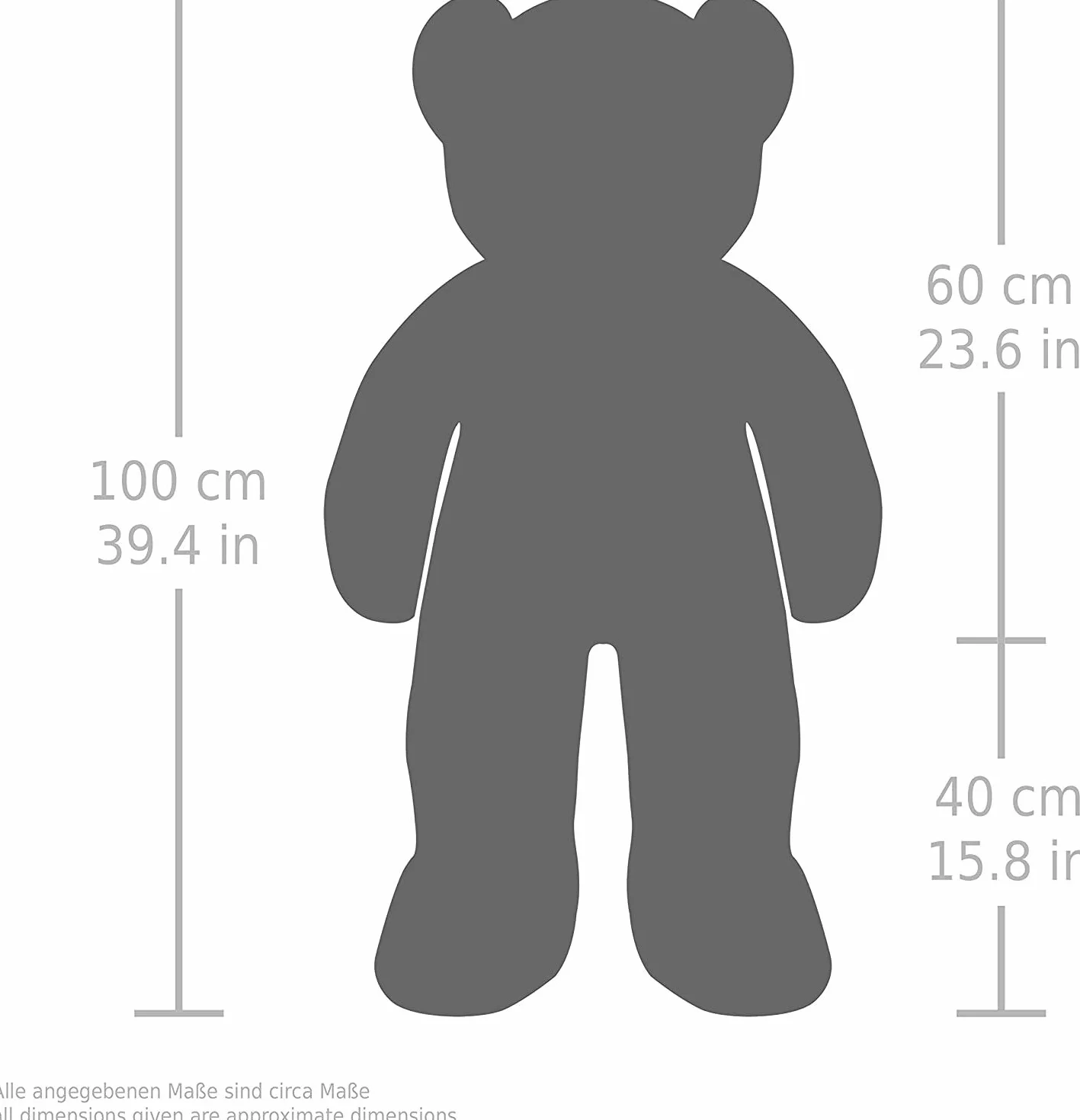 Brubaker Orsacchiotto XXL 100 cm - Bianco - Orso Orsetto Morbido Gigante