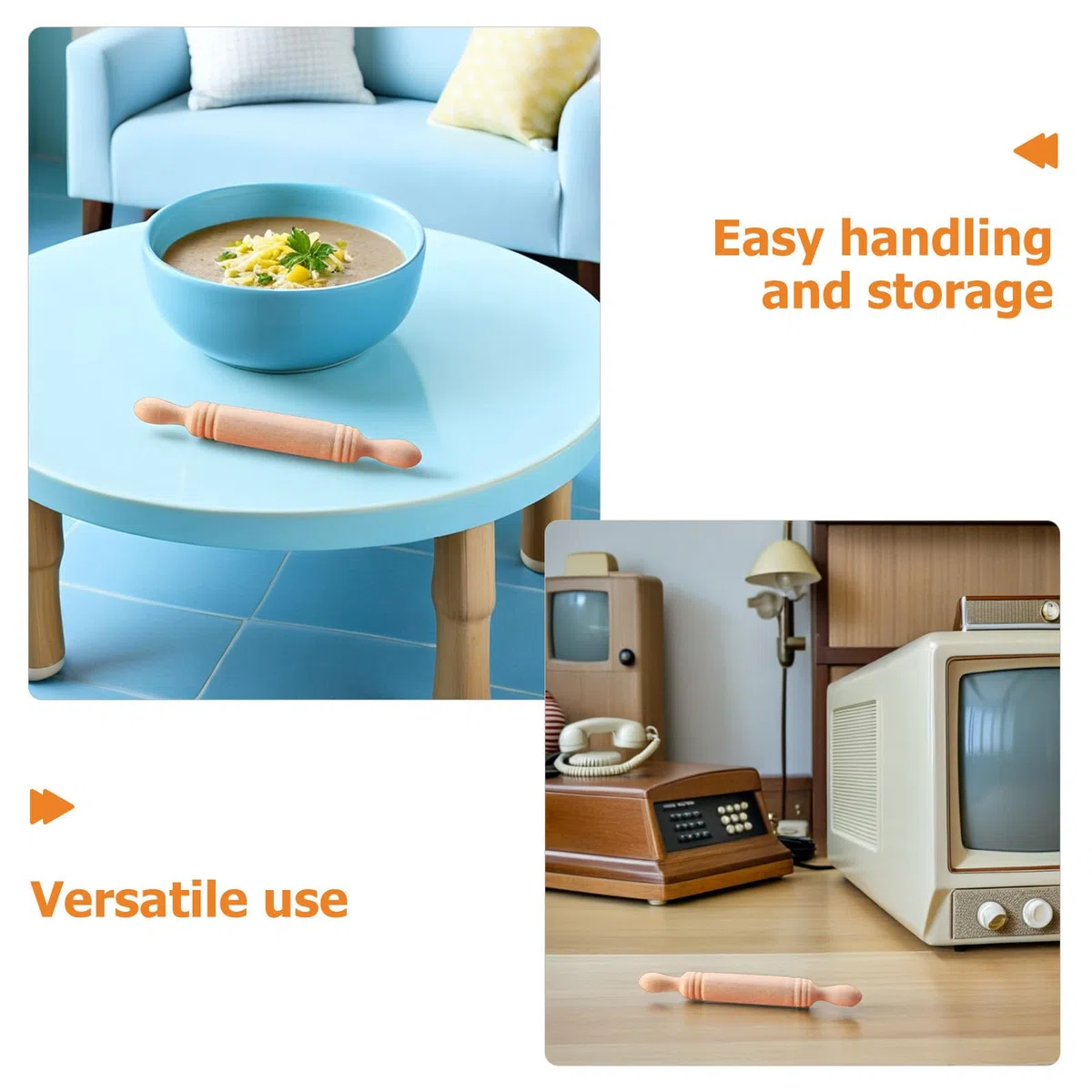 Gatuida Set 30 Mini Mattarelli in Legno Naturale Piccoli Mattarelli Da Cucina Giocattolo Per Bambini Utensili Miniatura Per Casa Delle Bambole E Giochi Creativi