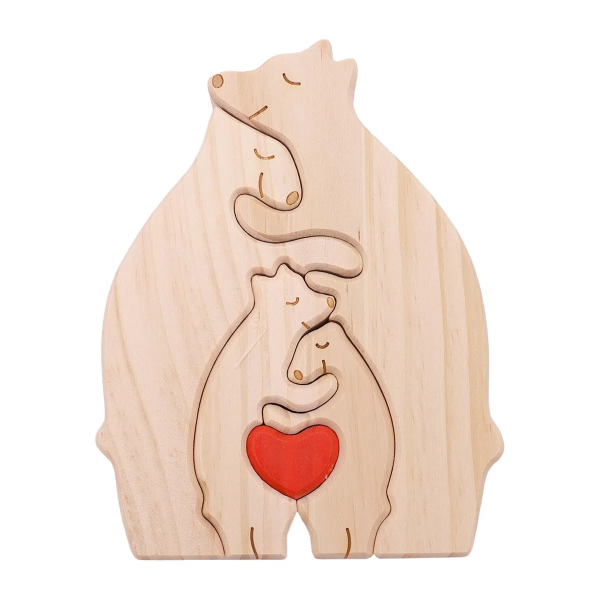 Rompecabezas de Madera con la Familia de osos, decoración para El hogar, Regalo para mamá osa, Navidad, cumpleaños, inauguración de la casa