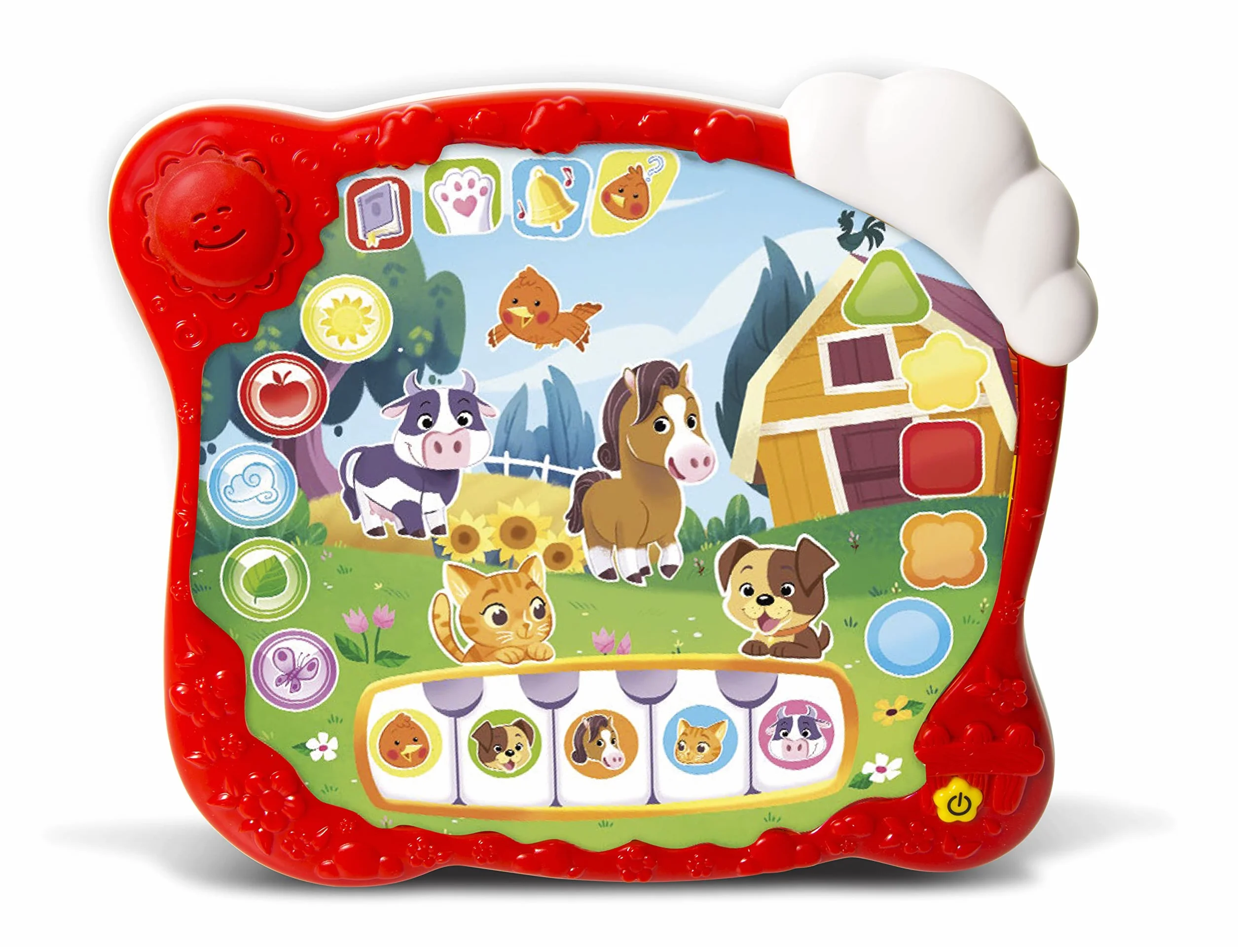 Clementoni Sapientino - La Fattoria delle Filastrocche, Gioco Educativo Elettronico per Bambini 2-4 Anni, Tablet Interattivo con Versi degli Animali e Filastrocche in Italiano e Inglese, 12068