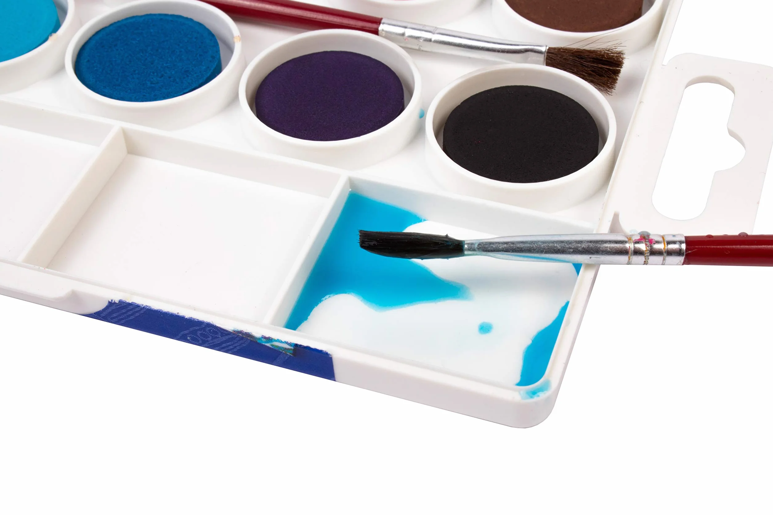 Jovi - Scatola di Acquerelli con Pennello, 24 vaschette da 22mm, Colori Brillanti e Intensi, Pittura facile da diluire con acqua e ad asciugatura rapida, Senza Glutine