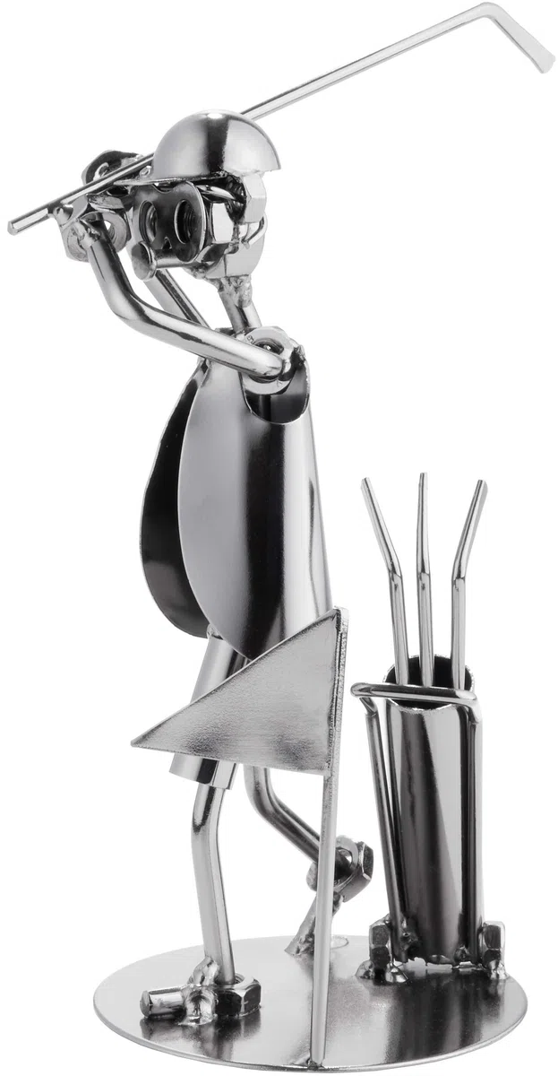 BRUBAKER Vite Uomo Golfer - Golf, Figura in Ferro Lavorata a Mano - Idea Regalo per Giocatori di Golf e Appassionati di Golf