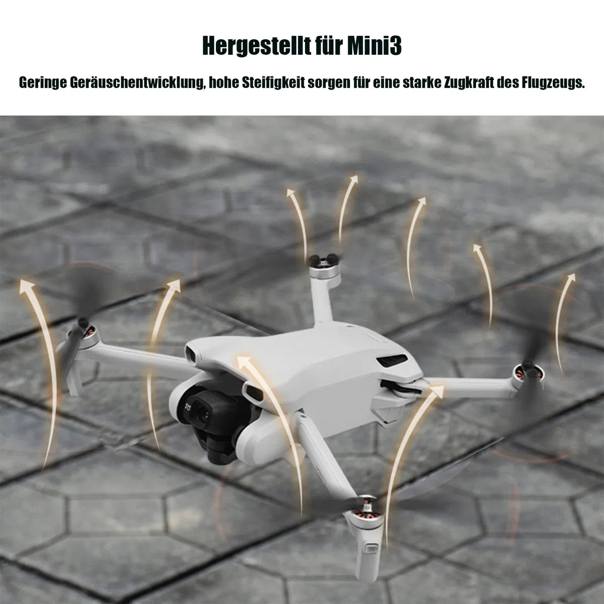 16 Pezzi Elica per Mini 3, Pale di Ricambio per Drone DJI Mini 3, Accessori Stabili, Eliche di Ricambio, Leggere, Poco Rumorose, in Volo (Arancione e Argento)