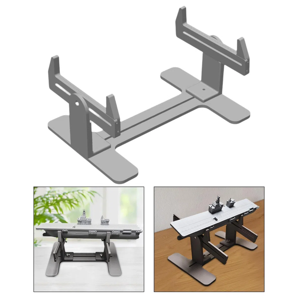 MagiDeal Supporto per modellismo navale, Supporto per modellismo navale in, Staffa Fai da Te Minimalista e Robusta, Base ausiliaria per la Costruzione e, Grigio