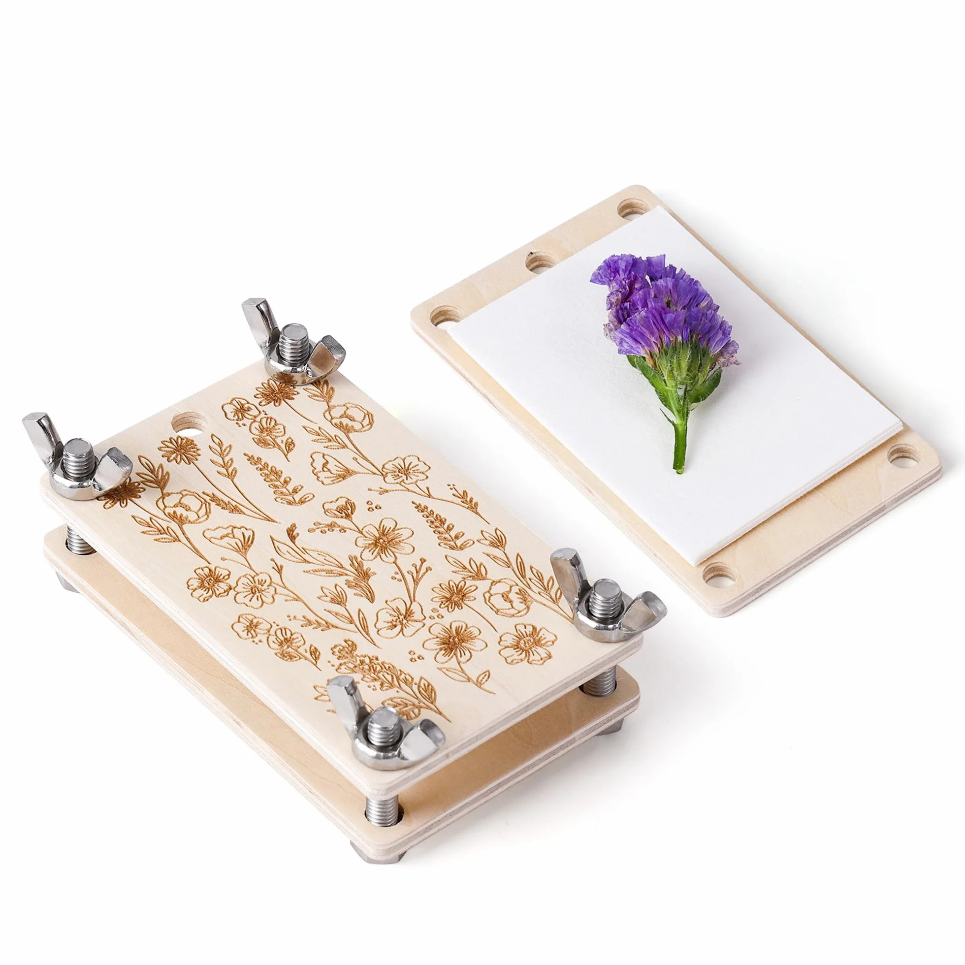 Aboofx Mini libro per fiori, mini kit di conservazione tascabile per pressare piante, micro fiori per esterni per principianti fiori secchi, artigianato, aule, viaggi, 6,3 x 10,2 cm