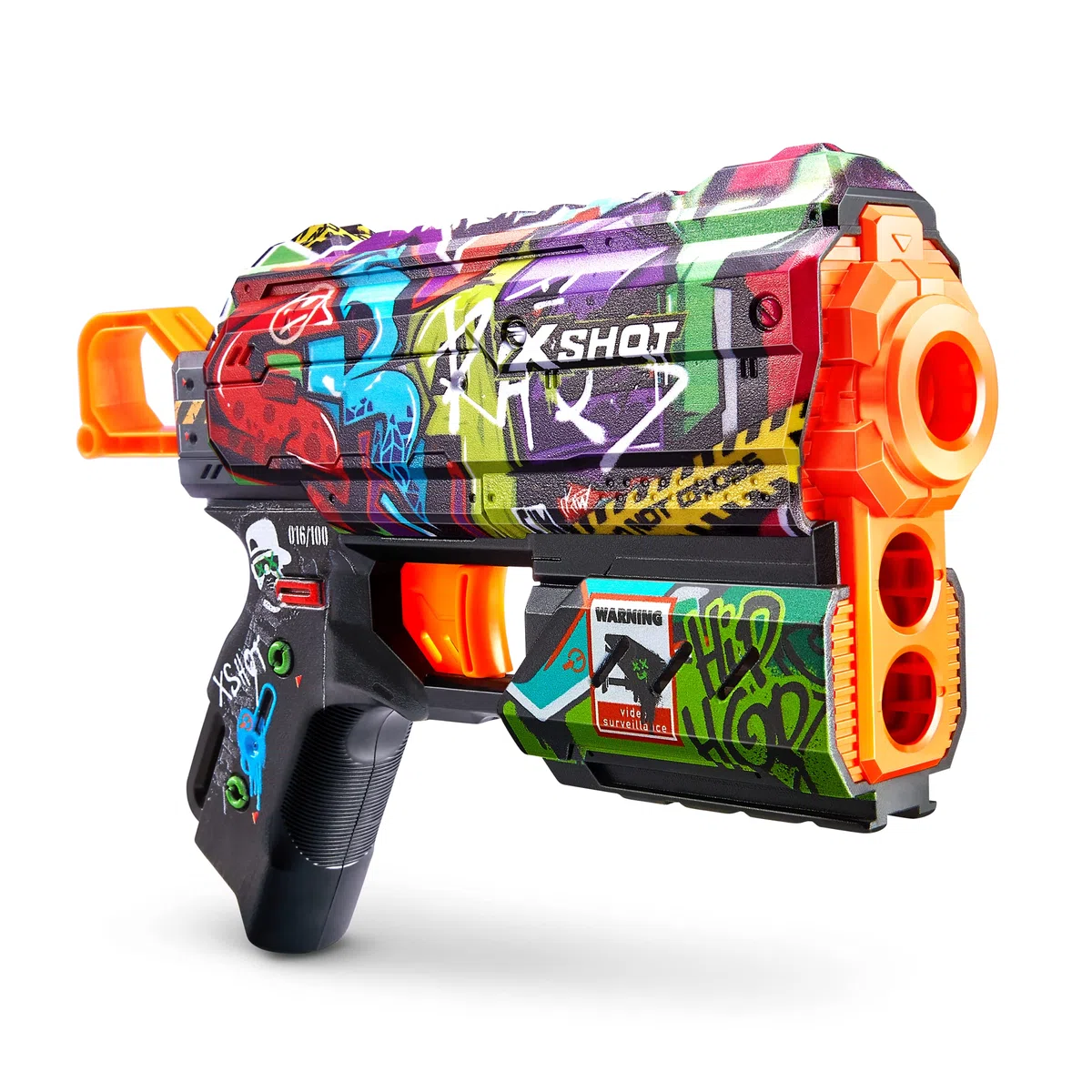 X-Shot Skins Flux, Graffiti, Blaster a freccette in schiuma (confezione da 2, 16)