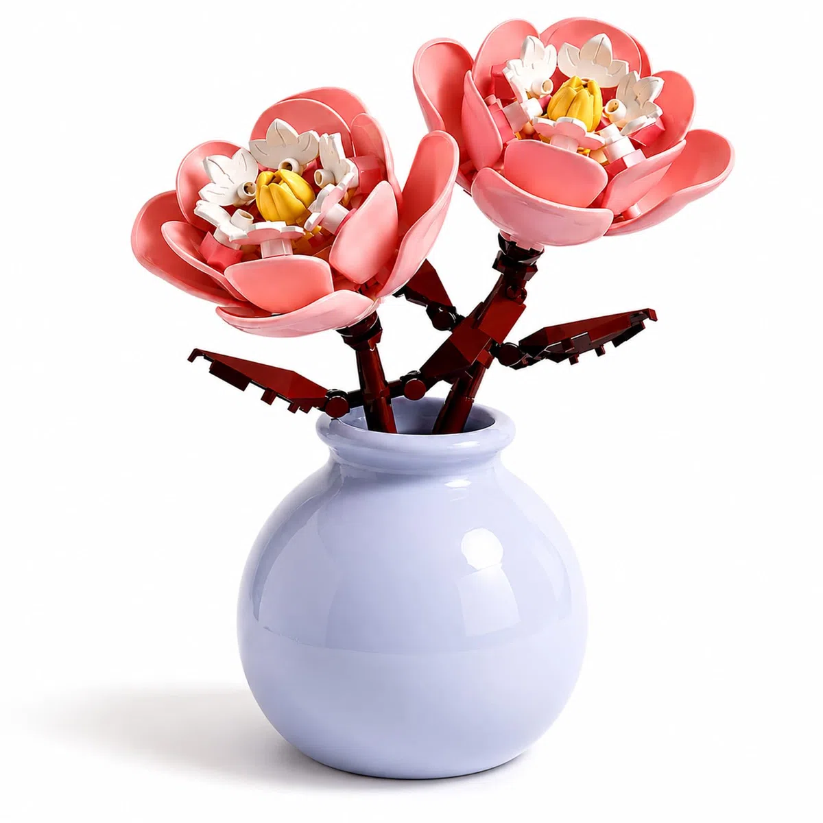 Costruzione Fiori Bouquet, Kit Fiori Artificiali da Costruire, Bambini Kit di Costruzione, Peonia Bouquet con Decorazioni - per Decorazioni Domestiche e Regali (Peonie)