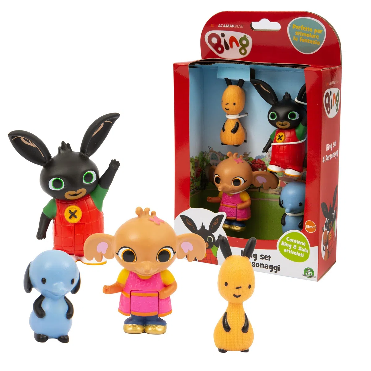 Bing Sula Amma Pando I Personaggi Principali Della Serie Tv Bing In Versione Articolata Da 5 A 10 Cm, Per Bambini A Partire Dai 3 Anni, Bng49000, Giochipreziosi