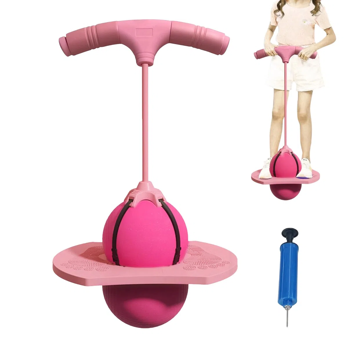 Palla Saltare Mantenere Equilibrio, Pogos Stick Per Bambine Bambini, Antiscivolo Palla Saltellante Con Maniglia E Pompa, Divertente Tavola Saltare Rimbalzare Gioco Interni Esterni, Per Bambini Adulti
