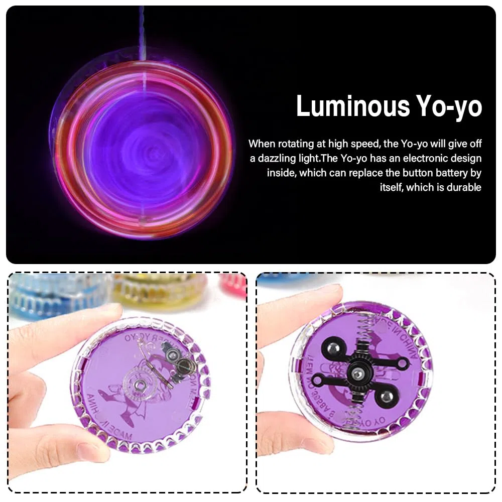 Yoyo, 18 Pezzi con Luci per Bambini e Studenti Principianti, Giochi da Regalare per Compleanni, Feste e Celebrazioni