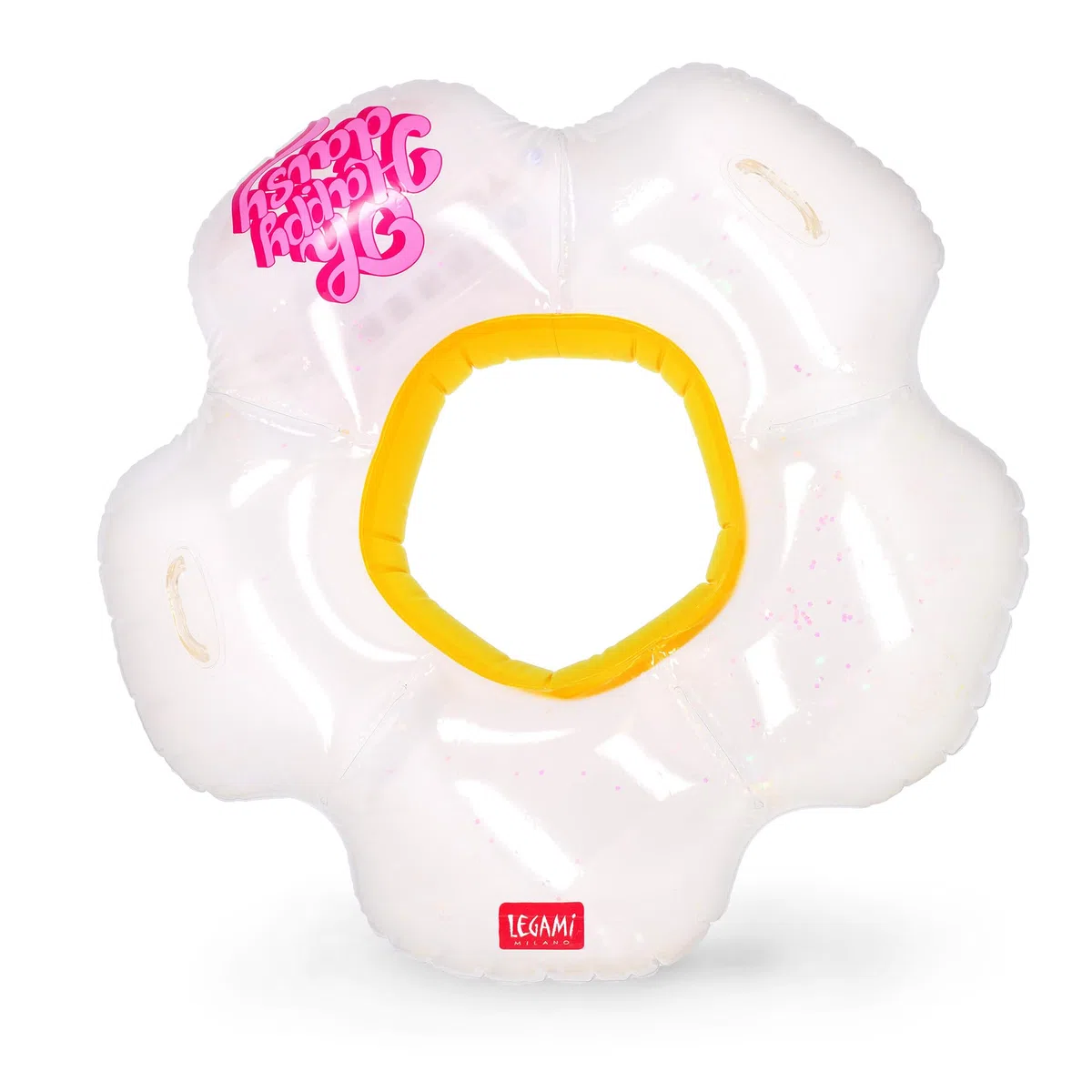 Legami - Ciambella Gonfiabile per Piscina, Maxi Ciambellone per Ragazzi e Adulti, Accessorio Mare Spiaggia, Sostiene Fino a 80 Kg, a Forma di Salvagente, Diametro 102 cm, Daisy