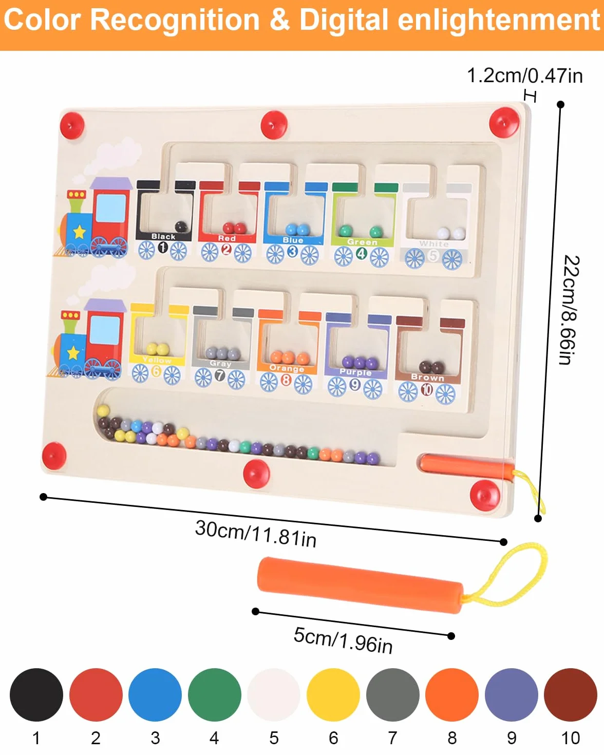Gioco Magnetico Labirinto Giocattolo,Giochi Montessori,Labirinto Magnetico Colori e Numeri Giocattoli Gioco,3 4 5 6 7 Anni Giocattolo Magnetico Bambini Come Regalo per Ragazze e Ragazzi