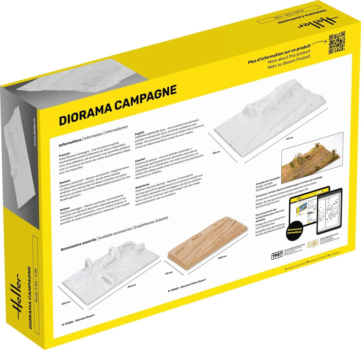 Heller 81254 - Modellino di diorama Campagne, 1/35