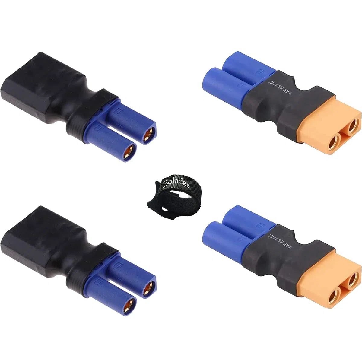 2 connettori XT90 maschio a EC5 femmina adattatore e 2 connettori XT90 femmina a EC5 maschio adattatore per batterie RC LiPo