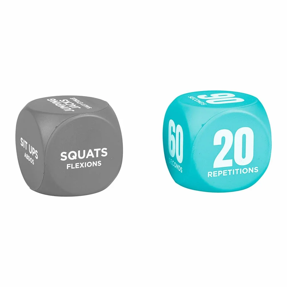 UPFIT - Dadi sportivi, per allenamento a casa, 2 dadi, colore: blu e grigio, per allenamento a casa