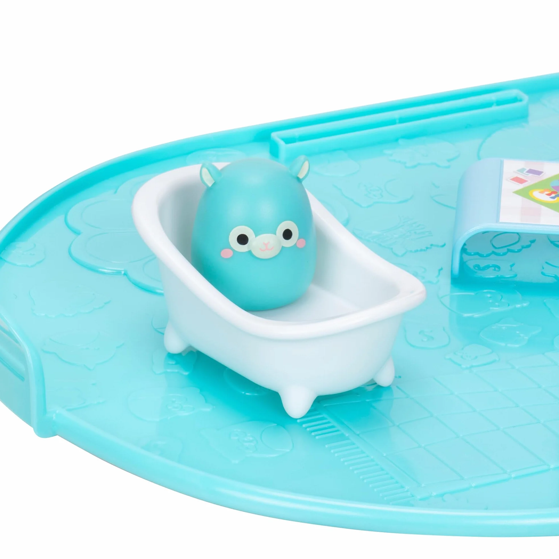 Squish-a-longs Original Squishmallows Party Pack On-The-Go Playset - Serie 1 - Tre mini squish da 2,5 cm con 9 arredi - Colleziona, scambia e gioca