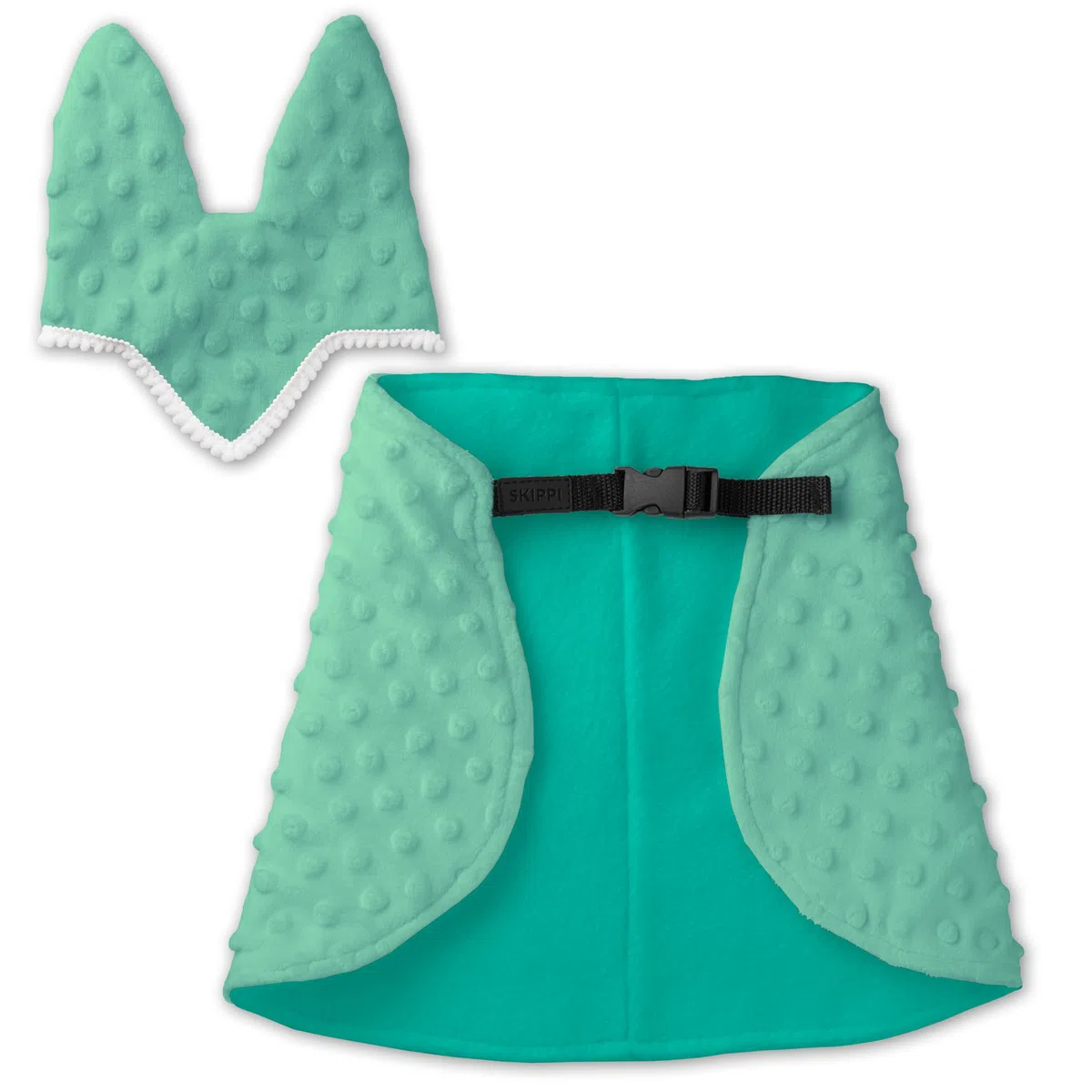 SKIPPI Coperta e Cuffietta per Hobby Horse - Menta, Hobby Horse Accessori