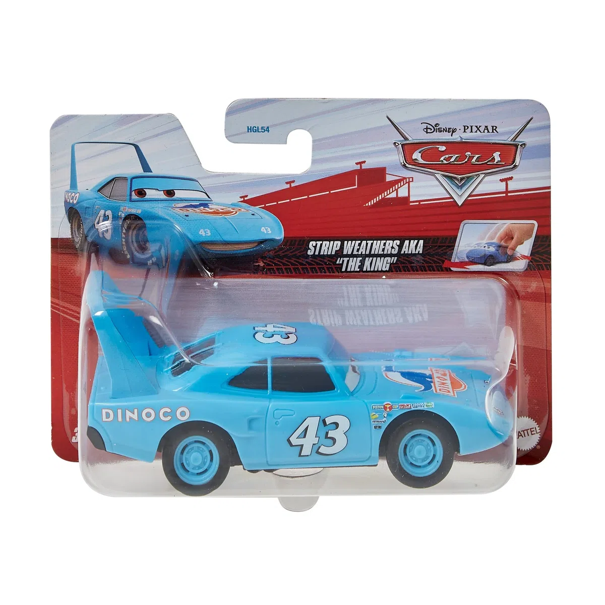 Disney Cars de & Pixar Giocattolo Veicolo King 1:43 Pullback per bambini dai 3 anni in poi