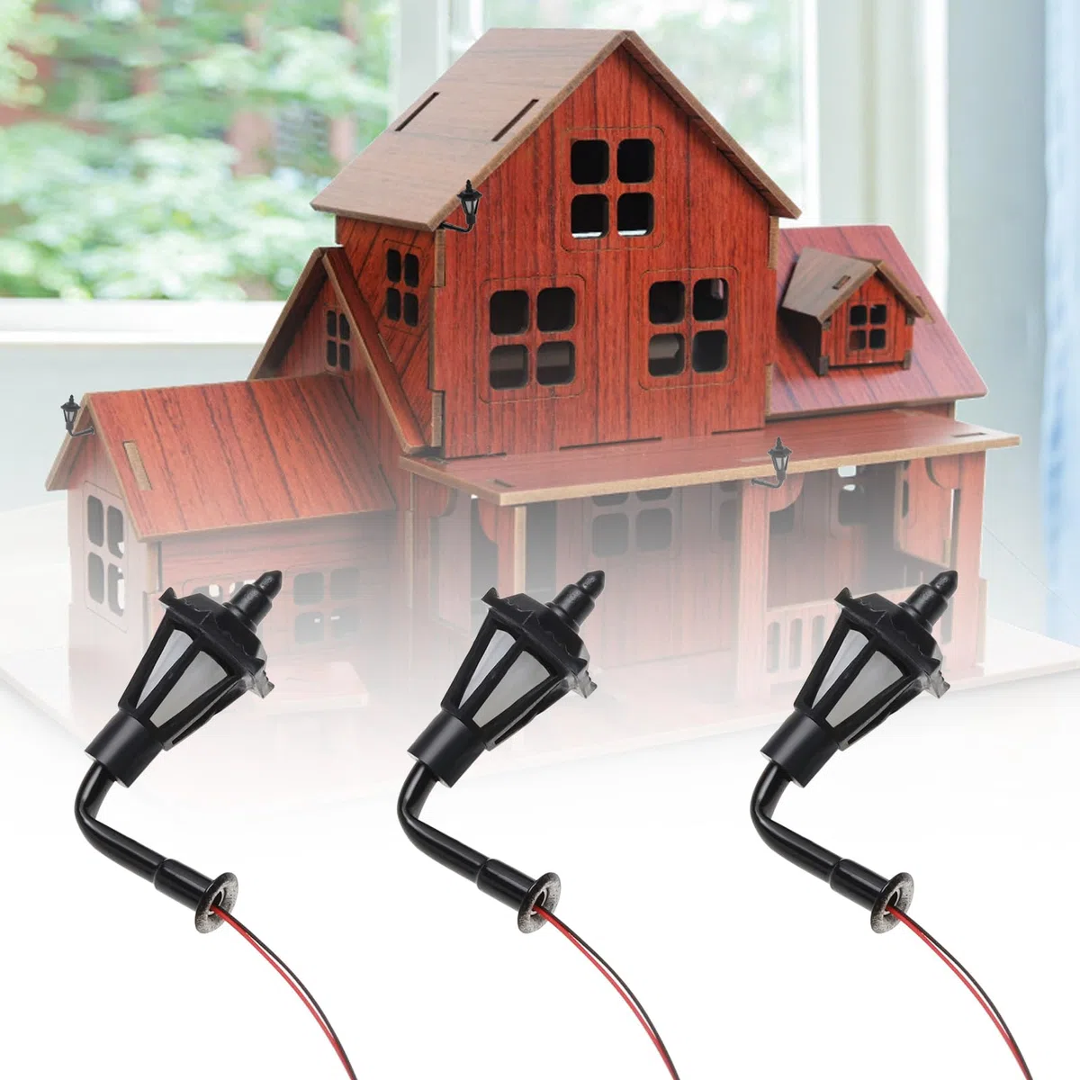 EMSea 5 Pezzi Modellismo Ferroviario 1:150 Luci Da Parete Lanterna Per Esterni Binario N Parco Ferroviario Luci Da Parete A Led Lampione Modello 3V Modello Da Giardino In Miniatura Paesaggio