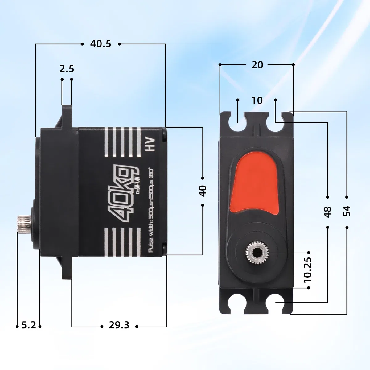 Servo Servo Servo Motore High Torque Digitale Servo Motore con Braccio Metallico per 1/8 1/10 RC Car, Robot Elicottero, Compatibile con Arduino