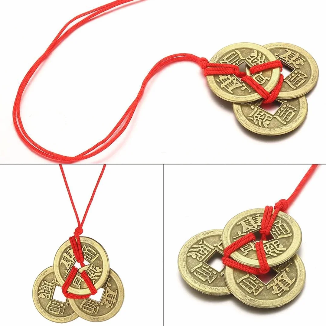 50 Pezzi Monete Feng Shui Cinesi Moneta della Fortuna di Buona Fortuna Monete I-Ching per la Salute e la Ricchezza, 2 cm
