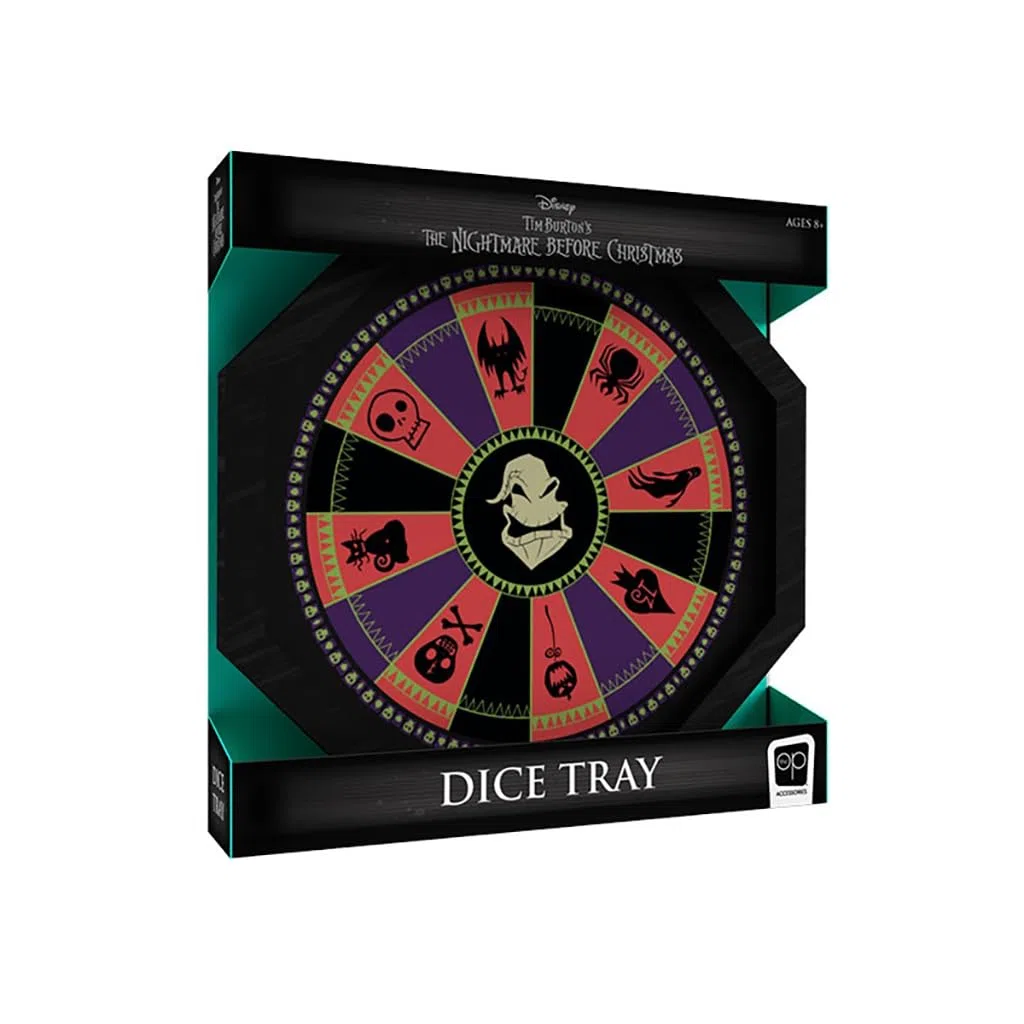 The OP Games | Nightmare Before Christmas Dice Tray | Oogie Boogie Roulette Wheel Collectible Dice Tray | Dice Rolling Tray for Dice Games - RPG, D&D, Table Games | Officially Licensed Disney Gift