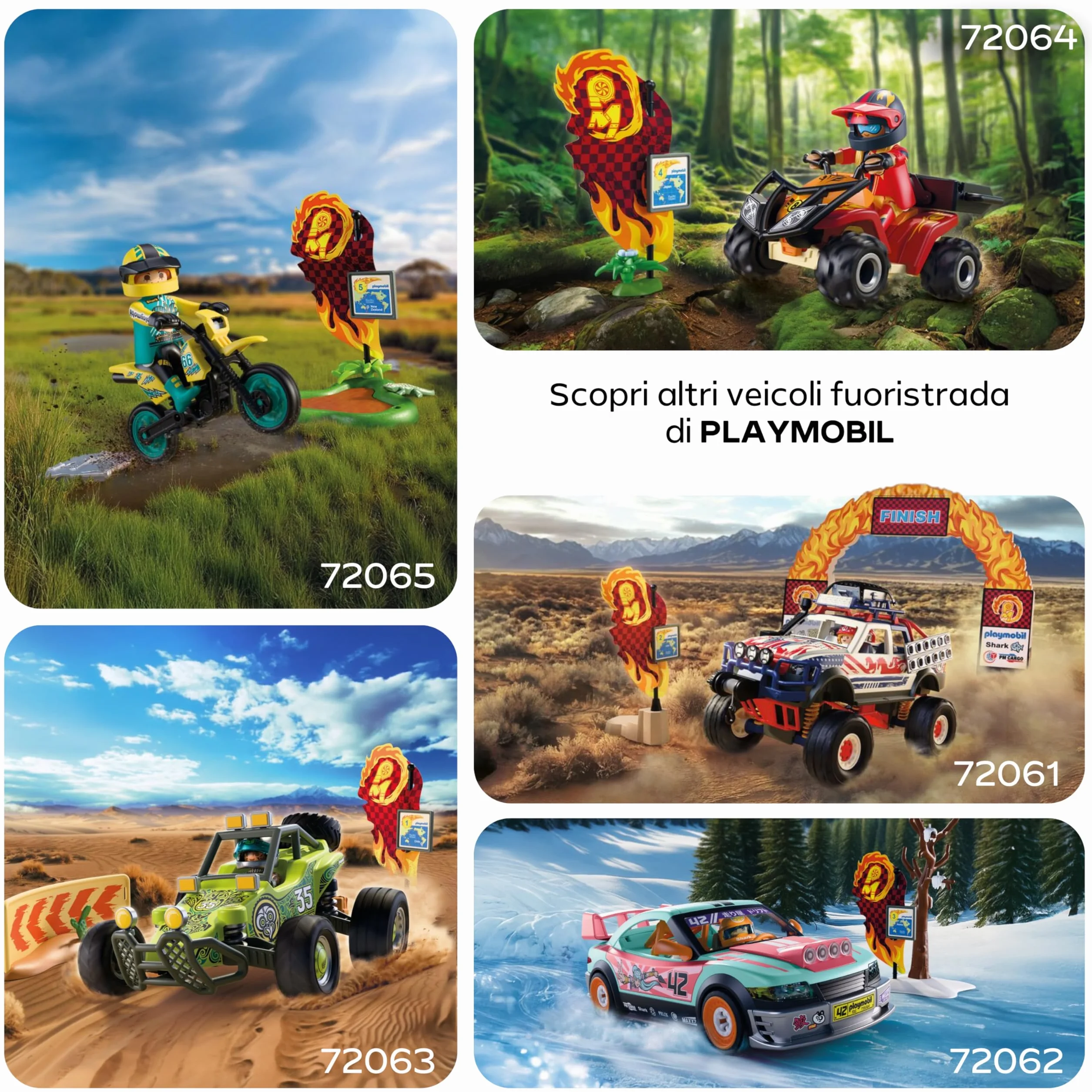 PLAYMOBIL | Cars | Offroad Quad | Quad fuoristrada con paraurti rimovibile | macchinina giocattolo per bambini dai 4 anni in su | 72064