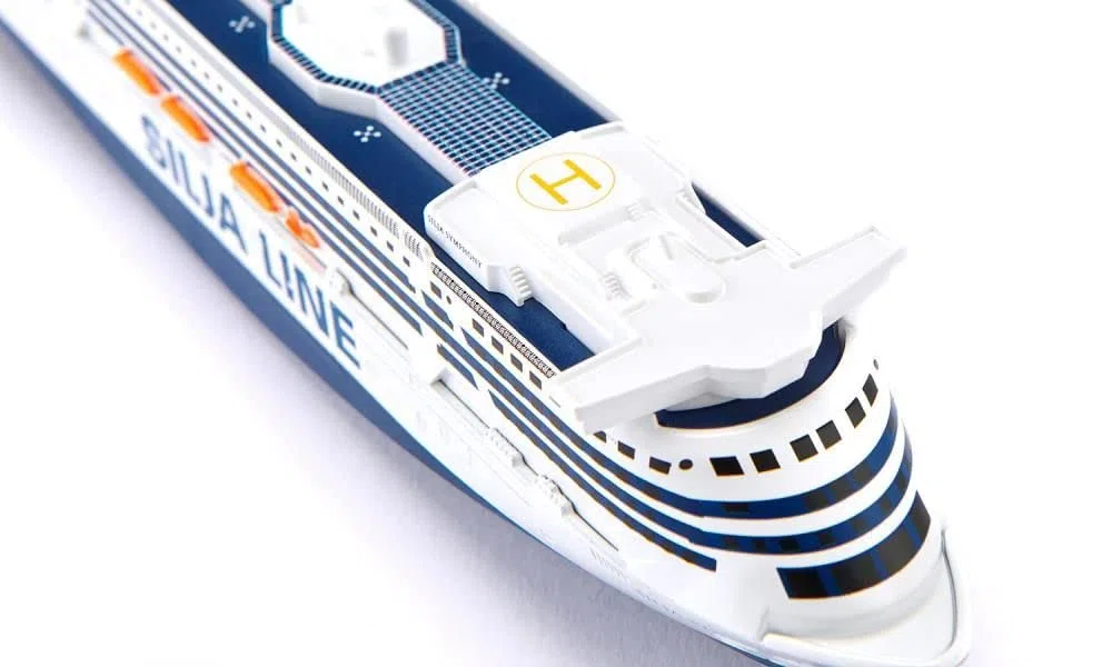siku 1729, Traghetto Silja Symphony, Metallo e Plastica, 1:1000, Blu e Bianco, Uso versatile
