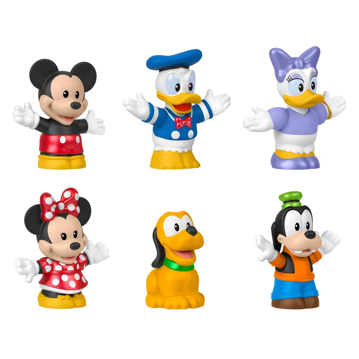 Fisher-Price Little People Disney - Topolino e i suo Amici, set di personaggi del mondo Disney tra cui Topolino, Minni, Paperino, Paperina, Pippo e Pluto, 1+ anni, JHD08