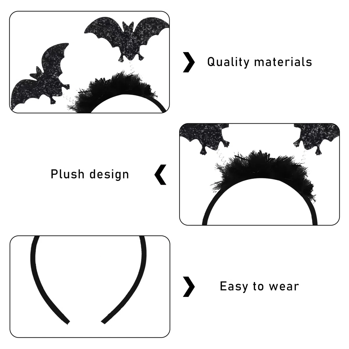 Capelli per Halloween, Fasce per Halloween + Tatuaggi Temporanei- Ragnatela Horror Cosplay Accessori