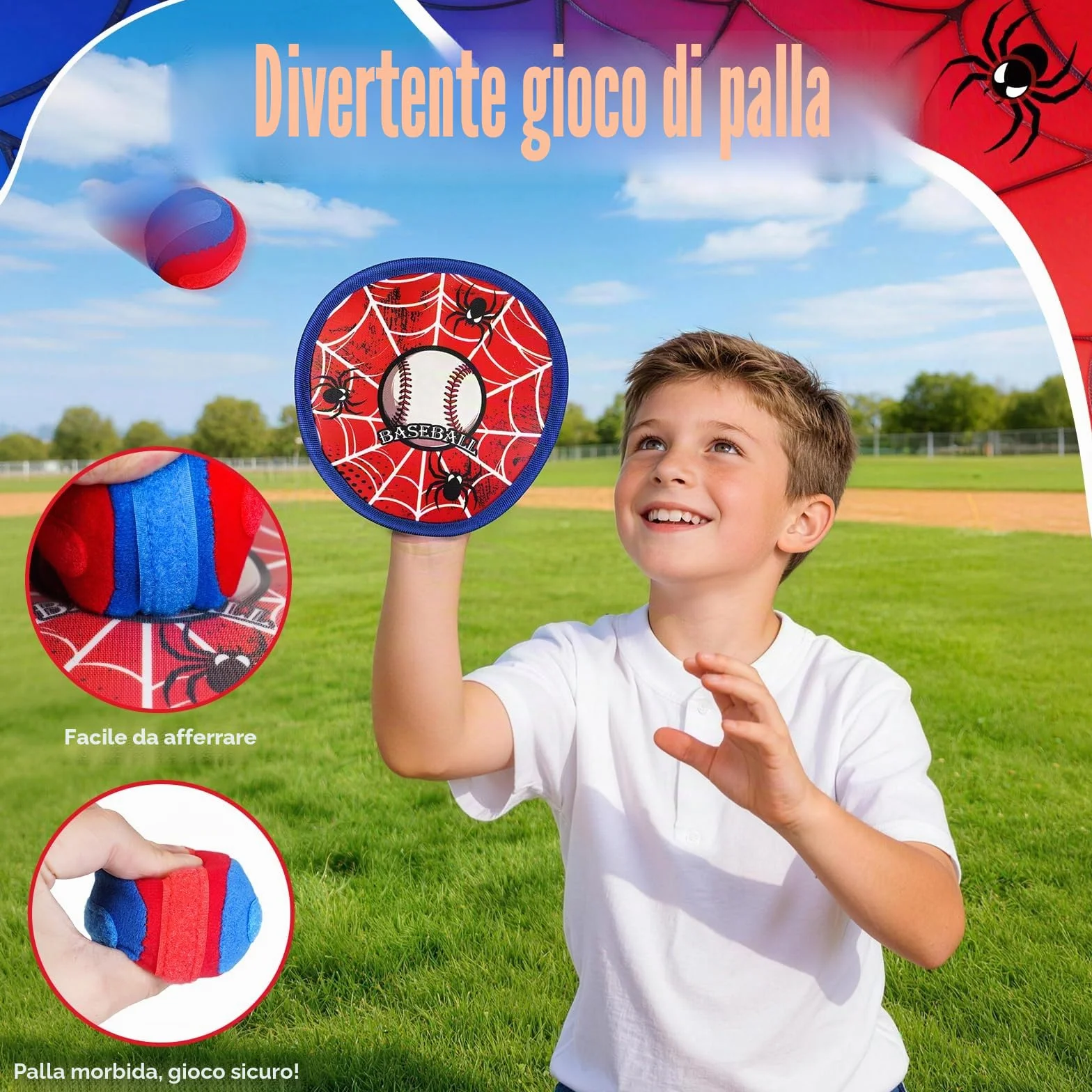 HaoVrisn Giochi Bambini di Lancio e Cattura, Giochi da Esterno per Bambini, Gioco da Giardino e Giocattolo da Spiaggia per Bambini 3-12 Anni, Ideale Regalo di Pasqua o Regalo di Compleanno Bambini