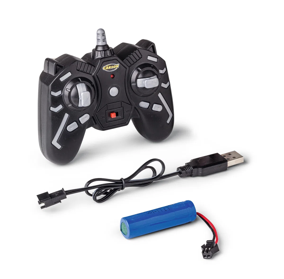 Carson 1:50 Nano City Pompieri 2.4GHz – Auto radiocomandata, veicolo RC, autonomia di 40 minuti, giocattolo per bambini, mezzo da costruzione, auto telecomandata, rosso