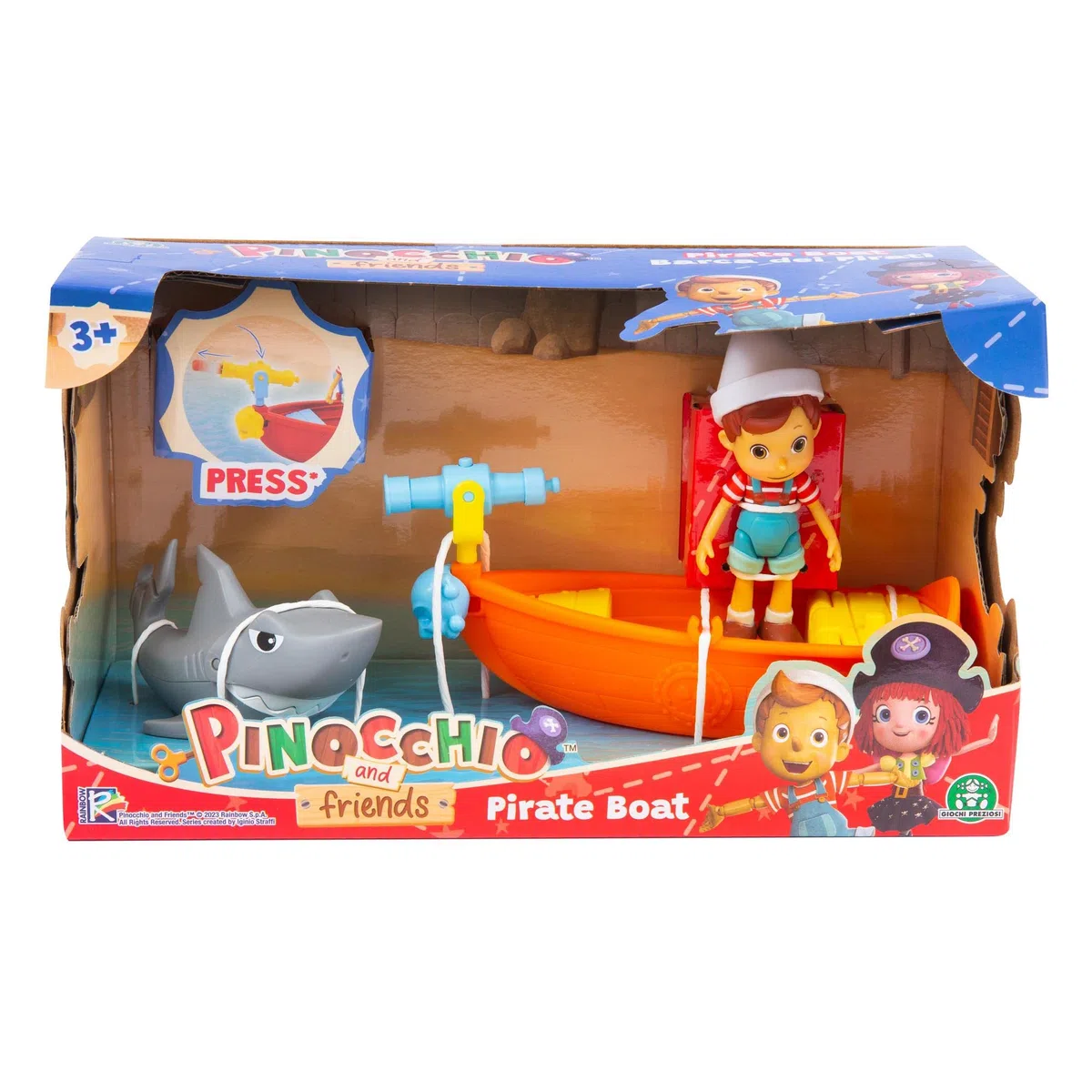 Giochi Preziosi PINOCCHIO BARCA DEI PIRATI CON PERSONAGGI PINOCCHIO