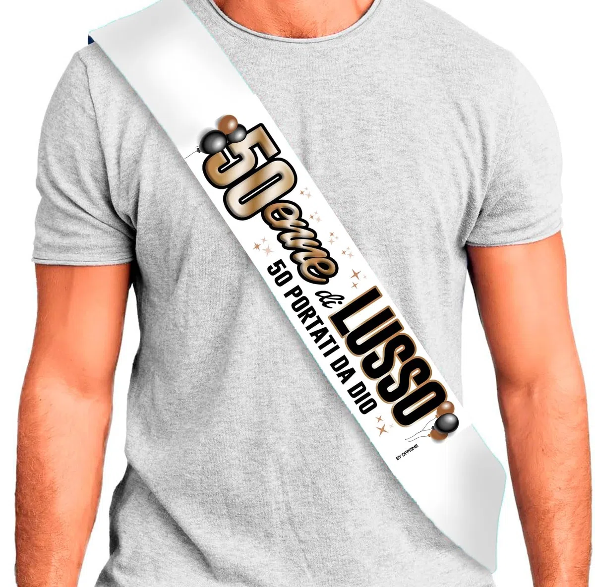 FASCIA 50 ANNI oro antico - Fascia Compleanno 50enne di LUSSO | 50 PORTATI DA DIO – Fascia Divertente e Scherzosa – Gadget Compleanno 50 Anni – Regalo Originale Uomo Donna