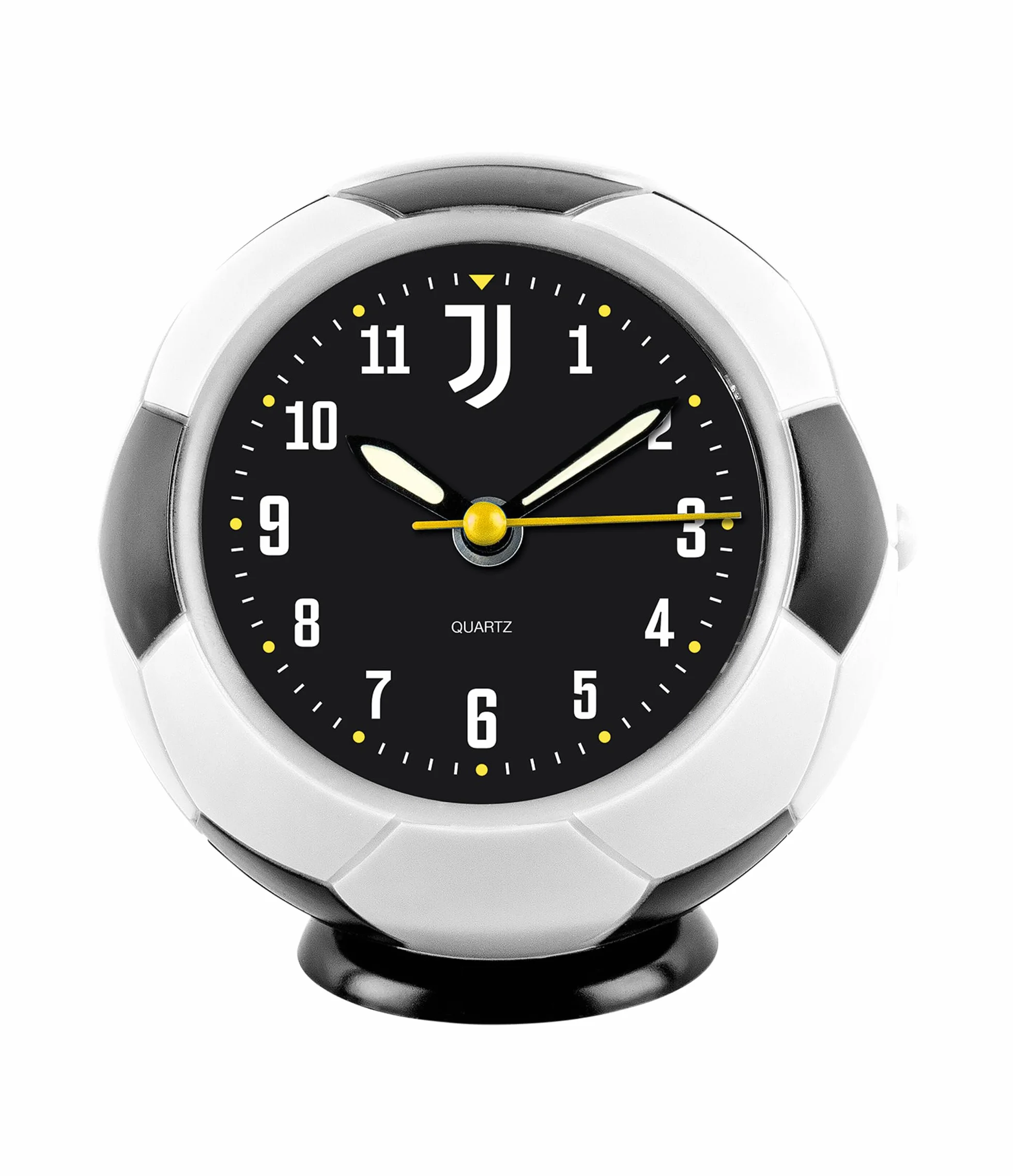 Seven Sveglia pallone da calcio JUVENTUS al quarzo con movimento continuo, Prodotto ufficiale, Calcio, Idea regalo bambini e adulti
