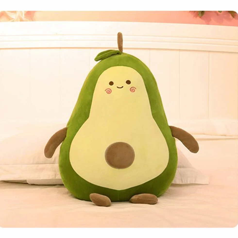 OUKEYI - Cuscino morbido peluche da 50 cm, con frutta di avocado, ideale come regalo per bambini, ragazze, ragazzi e amici.