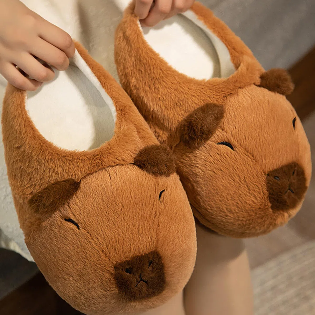 Pantofole Capibara, Pantofola Di Peluche Da Camera Per Bambina, Pantofole Invernali Da Casa Per Interni Ed Esterni