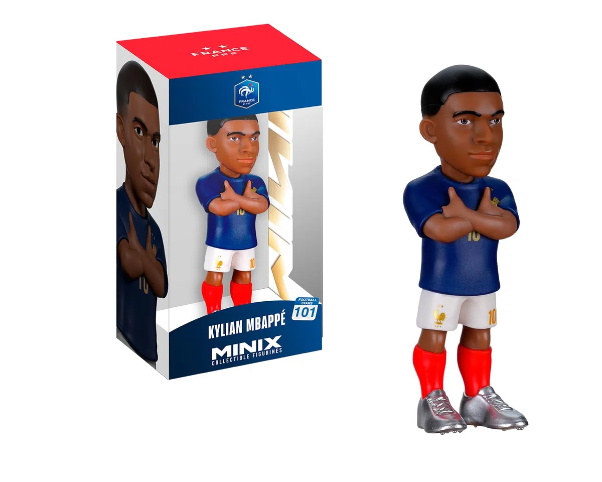 MINIX - Football Stars - Coppa del Mondo #101 - Francia - Mbappé - Personaggio da collezione 12 cm