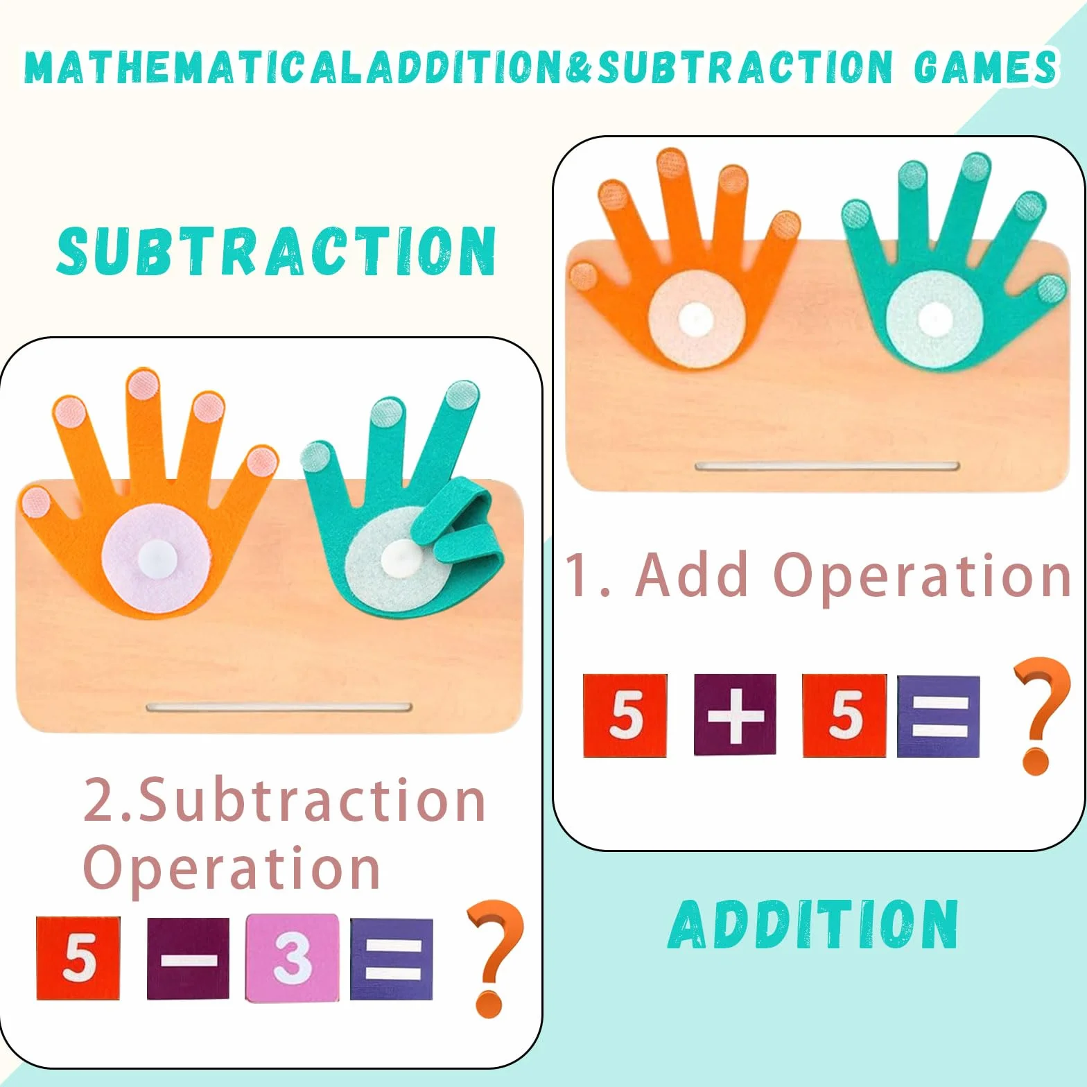 Montessori Giocattolo Matematico in Legno, per Bambini 3-5 Anni, Giocattolo Educativo e Numerico per Imparare a Contare