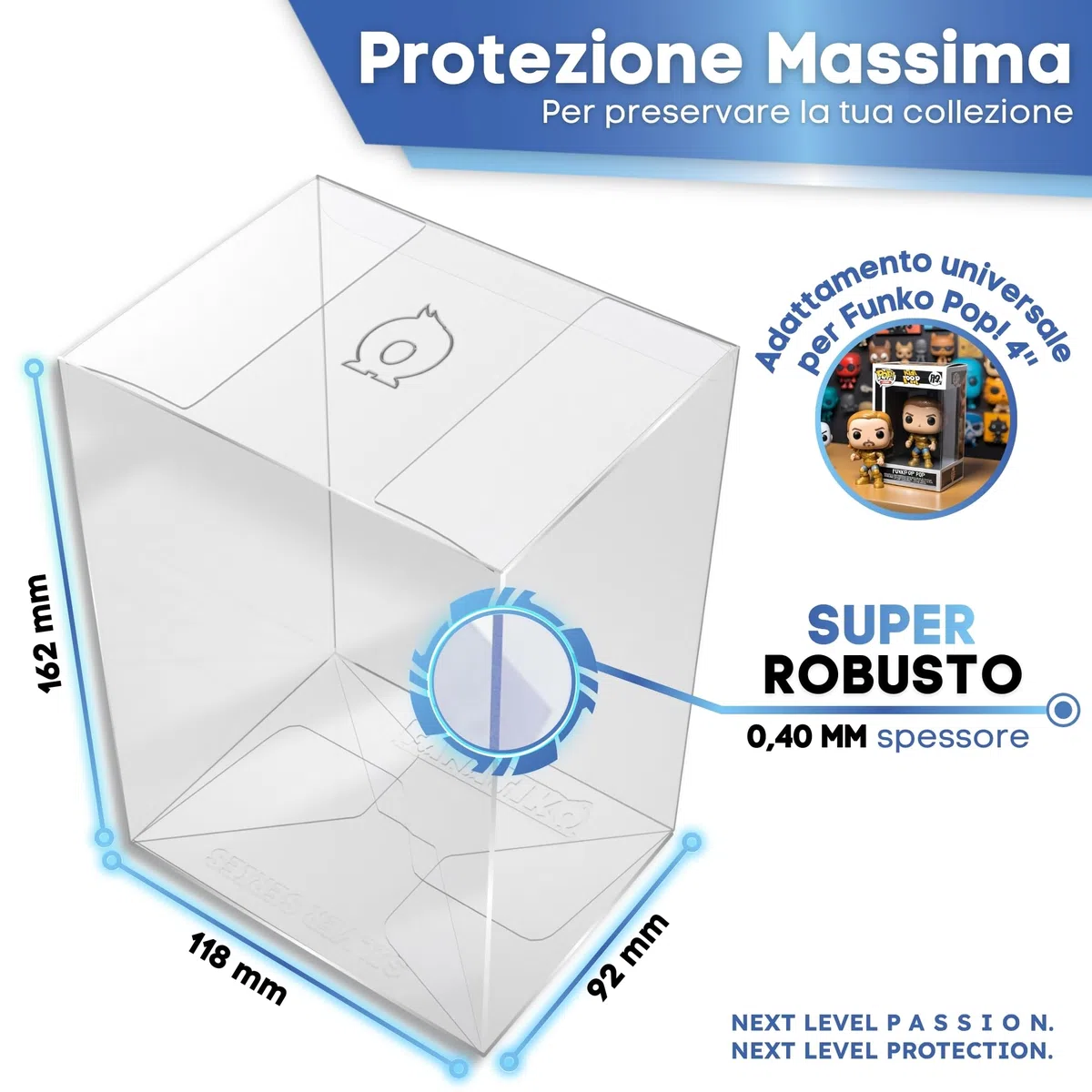 Confezione da 12 Protettori SILVER per Funko Pop 4'' – Protezione Funko Pop da 0,4 mm – Mantieni la tua Collezione in Perfette Condizioni Grazie al tuo Pop Protector