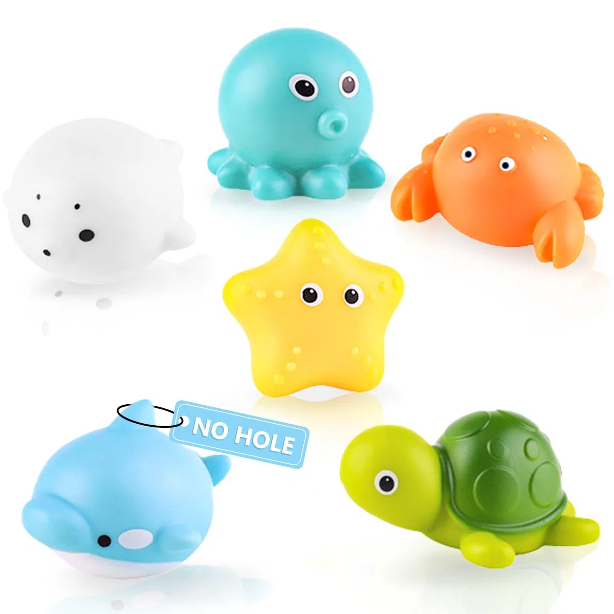 Giocattolo da bagno per bambini, 6 pezzi, senza foro, senza muffa, per bambini a partire da 1 2 3 4 anni, giocattolo acquatico per, giocattolo da bagno