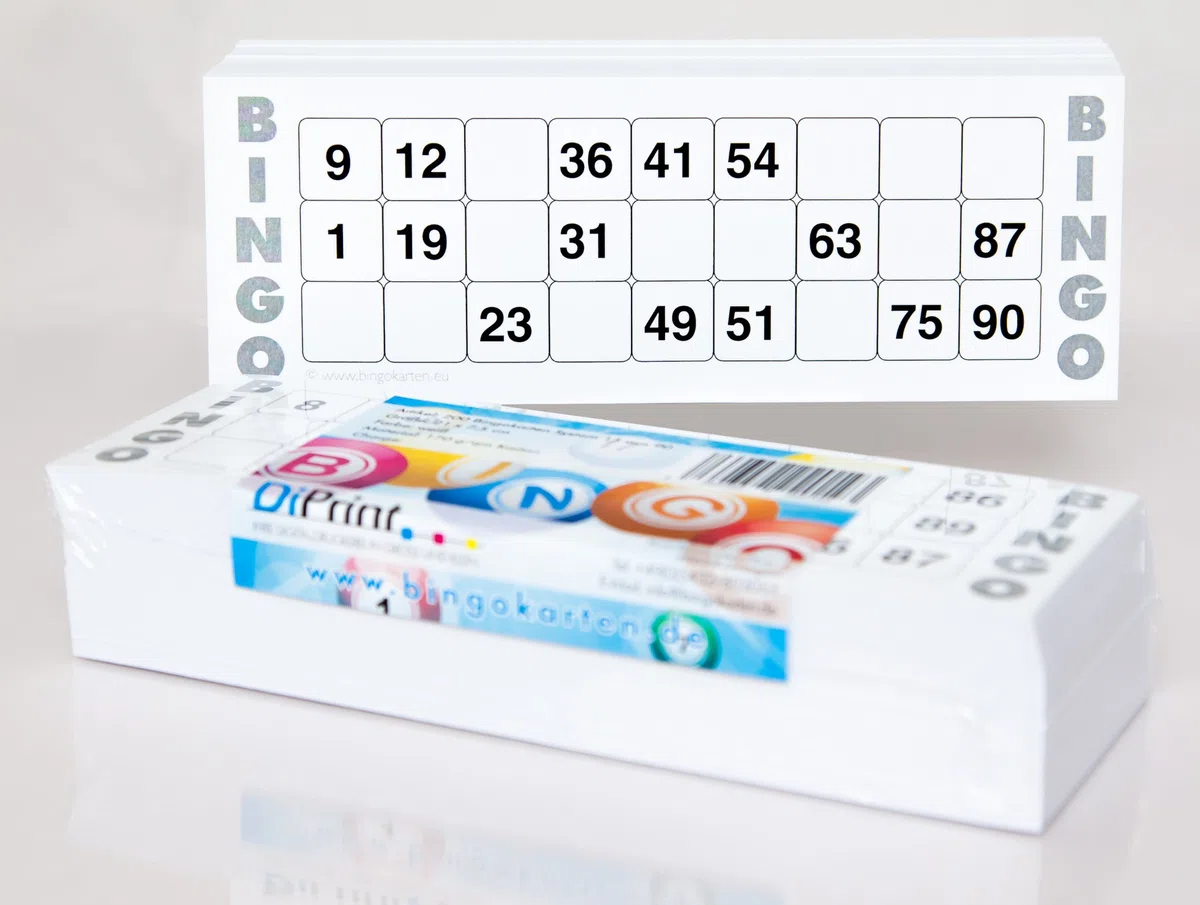 Carte da bingo grandi, per anziani, 200 pezzi, ogni scheda ha 15 su 90 numeri, 21 x 7,5 cm
