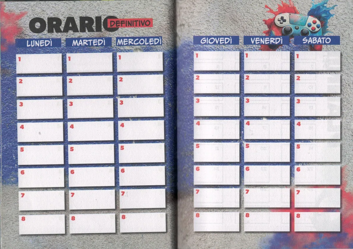 Diario Scolastico Agenda 7 SEVEN 2026-2027 Pocket – Datato, Grafica Urban con Stickers (Pallone)