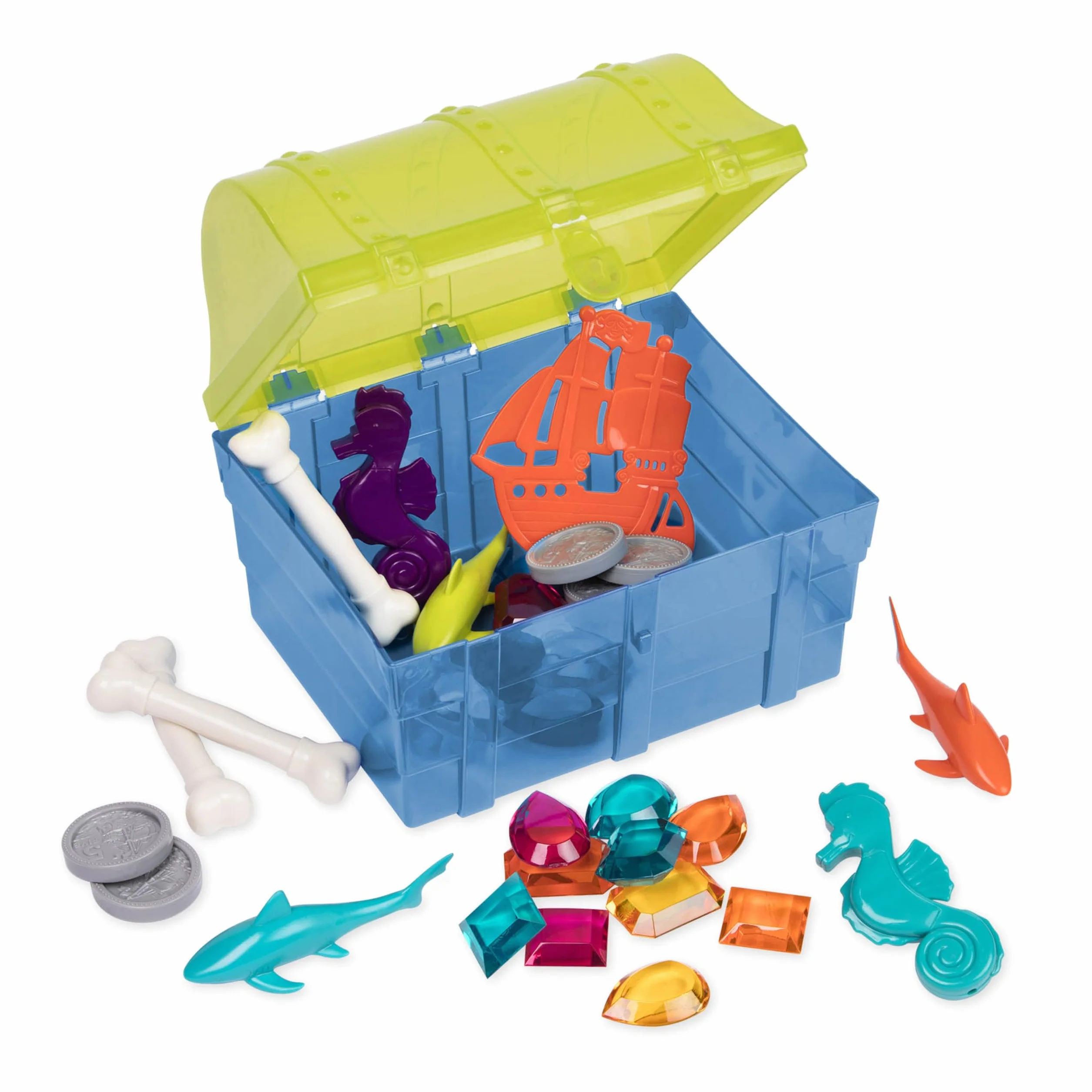 Battat - Set per Immersioni Pirata - Gioco di Immersione per Bambini - Giocattolo per Acqua e Piscina - Forziere dei Pirati - Giocattolo da Spiaggia Estivo - 6 Anni +