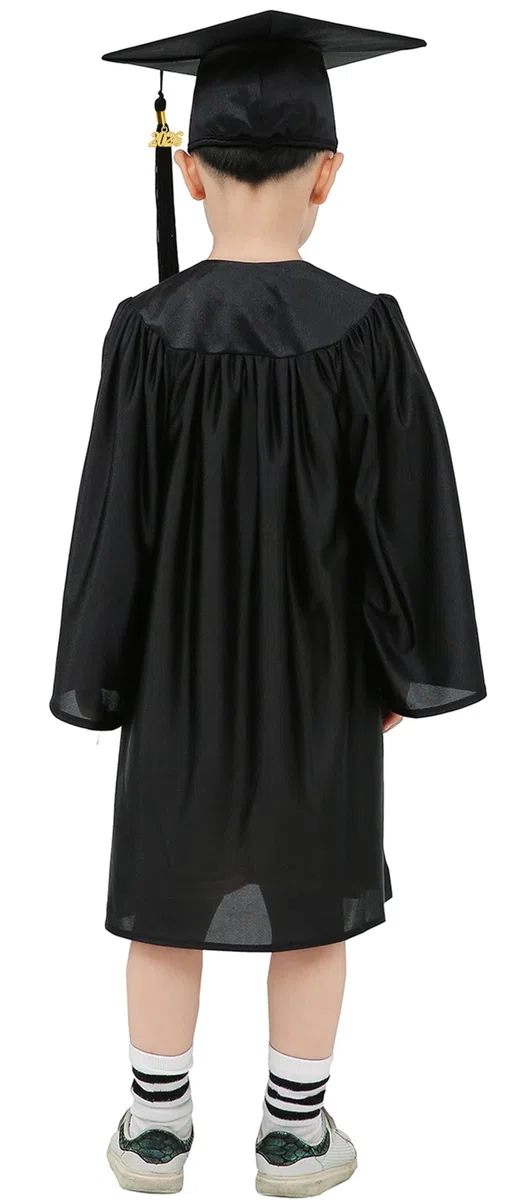GraduationMall Ragazzo Ragazza Toga Laurea Cappello e Abito per Bambini 2026 Prescolare Scuola Materna Costume - 12 Colori