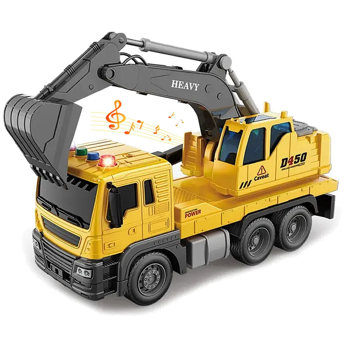 Scala 1:16 Escavatore, Escavatori Grande camion Giocattolo con Luci e Suoni Funzione, Veicoli da cantiere Giocattolo Regalo per Bambini 3 4 5 6 Anni