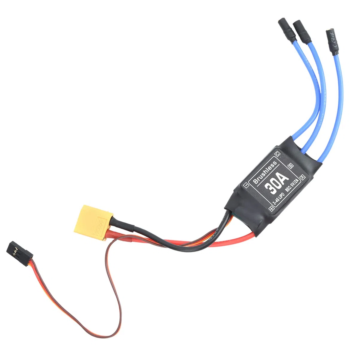 Controller Brushless 30A, Controller di velocità Elettronico ESC Brushless XT60, Accessori per Auto RC per Elicottero Drone Telecomando RC FPV